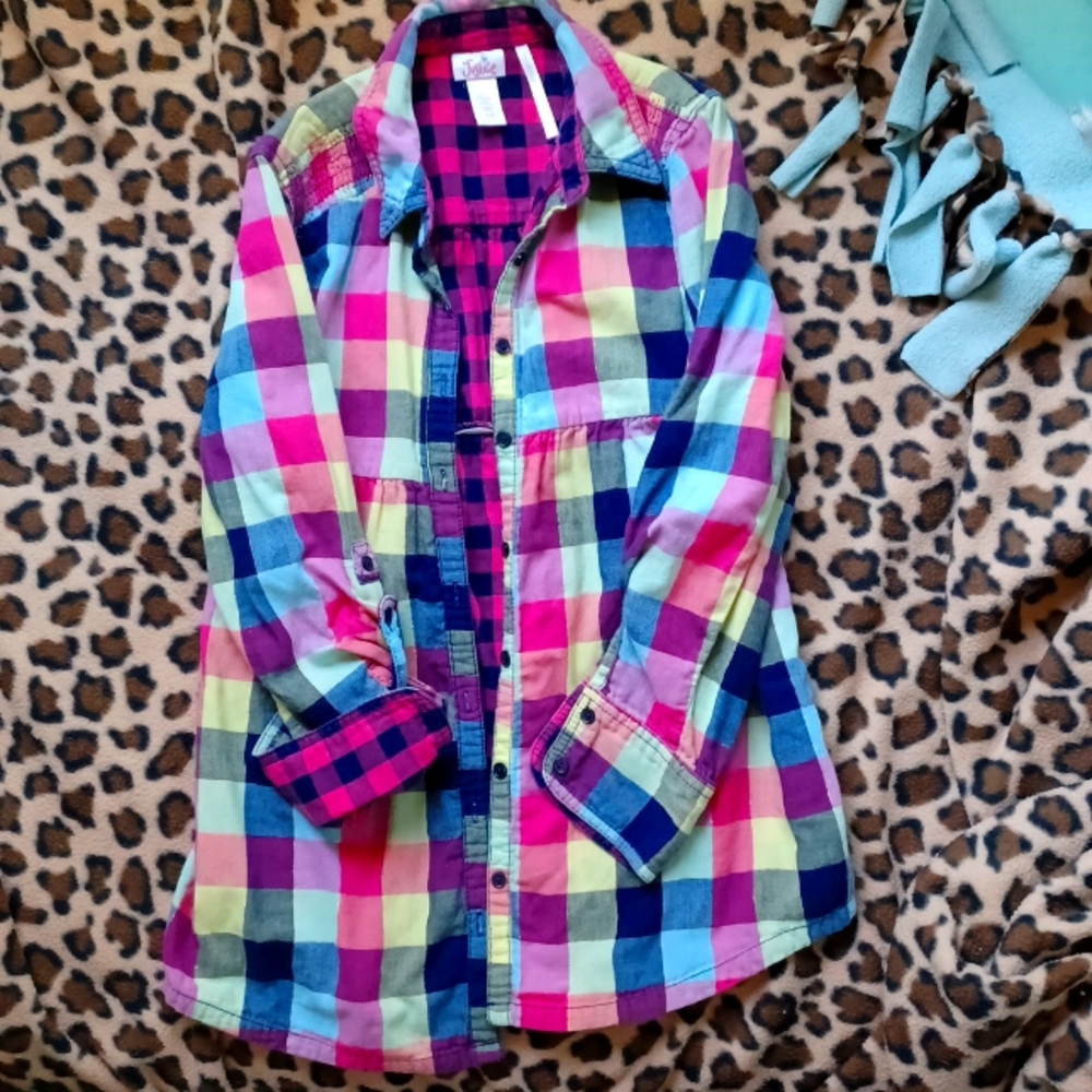 Justice button down SZ 10